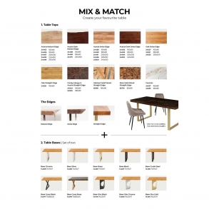 Stolová deska Tavola Walnut Schweizer Kante 180x90cm