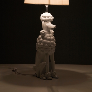 Stolní lampa Pudel - bílá