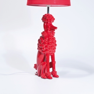 Stolní lampa Pudel - červená