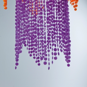 Závěsné svítidlo/stínidlo Beads - fialové a oranžové