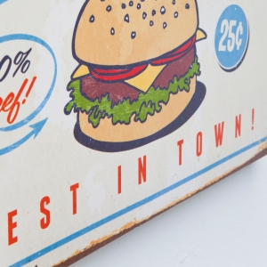 Obrázek Sign Hamburgers 30×40 - dva druhy
