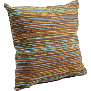 Dekorační polštář Colourful Stripes - hnědý, 40x40cm