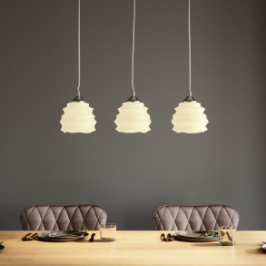 Lustr Ruffle Dining - bílý