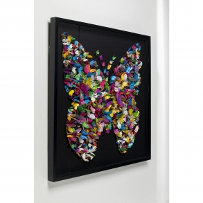 Obraz plastika Sbírka motýlů 120x120cm