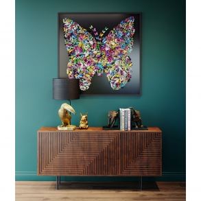 Obraz plastika Sbírka motýlů 120x120cm