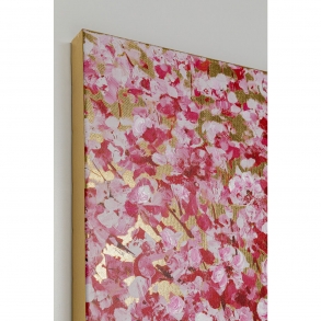 Obraz na plátně Flower Couple Gold Pink 100x80cm
