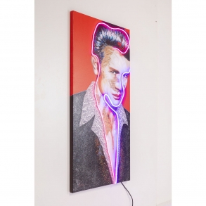 Obraz na plátně s neonem James Dean 160x80cm