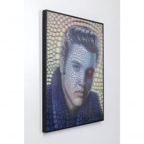 Zarámovaný obraz Elvis Presley Rock and Roll Star (3D efekt) 70x57cm