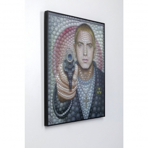 Zarámovaný obraz Eminem Hip Hop Star (3D efekt) 70x57cm
