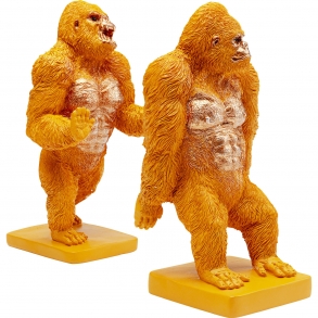 Zarážka na knihy Gorilla - oranžová, set 2 ks