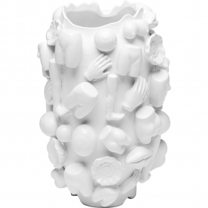Bílá kameninová váza Body Parts 37cm