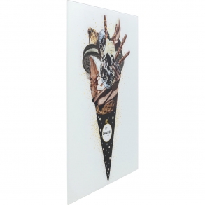 Skleněný obraz Zmrzlina alá Chanel 60x80cm
