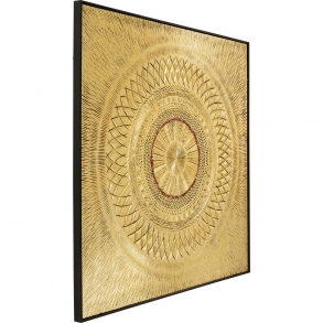 Obraz plastika Geometric Circle Gold 120x120cm
