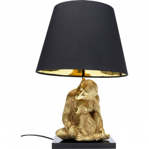 Stolní lampa Monkey Love Hug - zlatá, 50cm