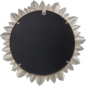Zrcadlo Feather Dress - stříbrné, Ø49cm