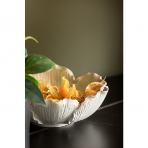 Dekorativní mísa Flower Bloom - zlatobéžová, 20cm