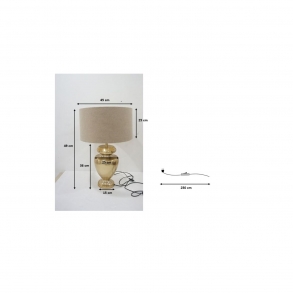 Stolní lampa Barock - zlatá, 49cm