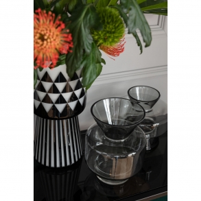 Čirá skleněná váza Cristallino 20cm