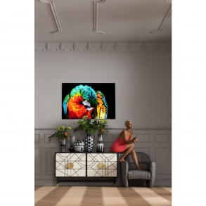 Skleněný obraz Tropical Parrot 120x80cm