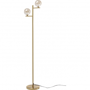 Stojací lampa Two Balls - zlatá, 160cm