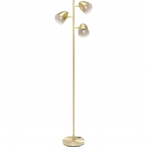 Stojací lampa Dr. No Triples - zlatá, 160cm