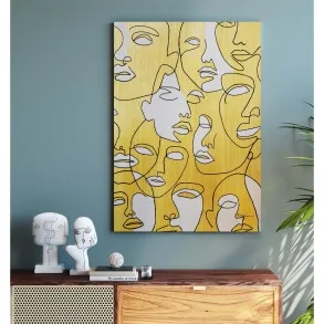 Obraz na plátně Abstrakce Tváře 70x100cm