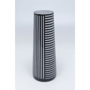 Černobílá skleněná váza Brillar 37cm