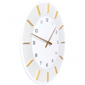 Nástěnné hodiny Lio - bílé, Ø60cm