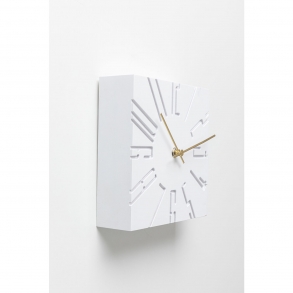 Nástěnné hodiny Cubito - bílé, 19x19cm
