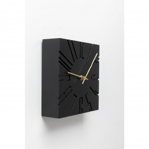 Nástěnné hodiny Cubito - černé, 19x19cm
