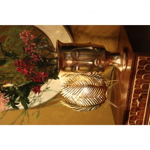 Zlatá kameninová váza Jasper 31cm