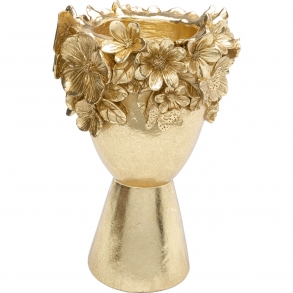 Polyresinová zlatá váza Flowercrown 20cm