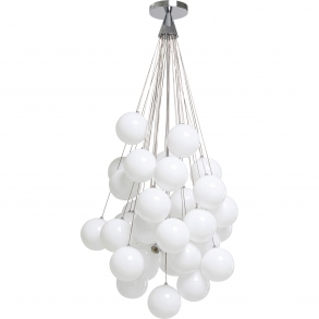 Lustr Snowballs - bílý, 50cm