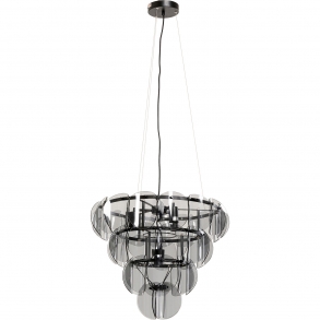 Lustr Mariposa Three Circle - kouřově černý, 60cm