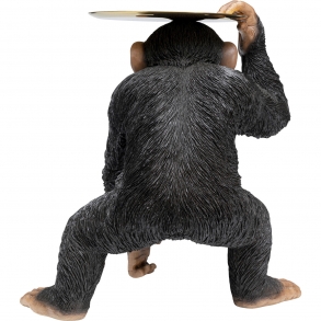 Soška Šimpanz s podnosem - černá, 52cm
