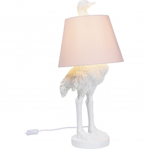 Stolní lampa Pštros - bílý, 66cm