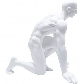 Soška Muž Sprinter - bílá, 25cm