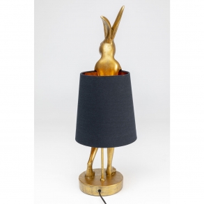 Stolní lampa Animal Rabbit - zlatočerná, 68cm