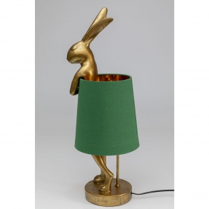 Stolní lampa Animal Rabbit - zlatozelená, 68cm
