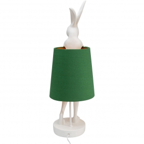Stolní lampa Animal Rabbit - bílozelená, 68cm