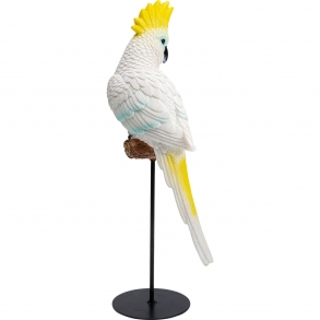 Soška Papoušek Cockatoo - bílý, 38cm