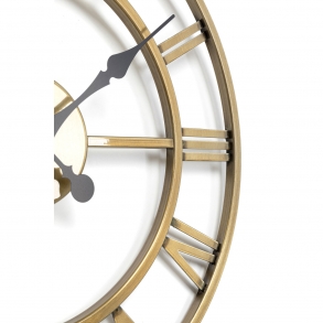 Nástěnné hodiny Roman - mosazné, Ø41cm