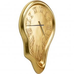 Nástěnné hodiny Big Drop - zlaté, 92x127cm