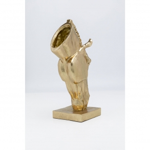 Soška Busta Kůň - zlatá, 57cm