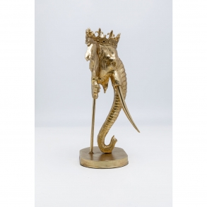 Soška Slon s korunou - zlatá, 57cm