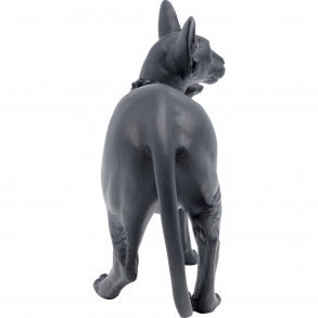 Soška Kočka Sphynx - černá, 29cm