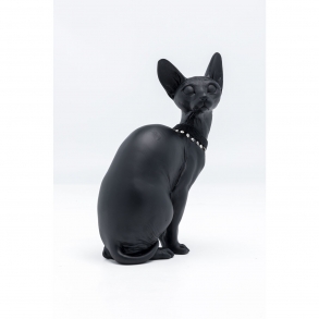 Soška Kočka Sfinx - černá, 27cm