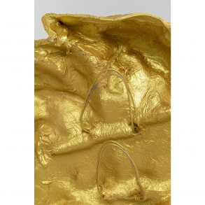Nástěnná dekorace Lví hlava - zlatá, 90x100cm