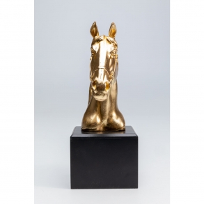 Soška Kůň Spirit - zlatá, 27cm