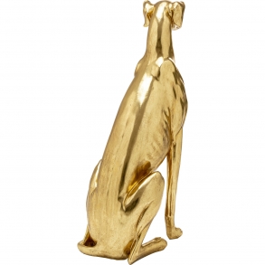 Soška Greyhound Bruno - zlatá, 80cm